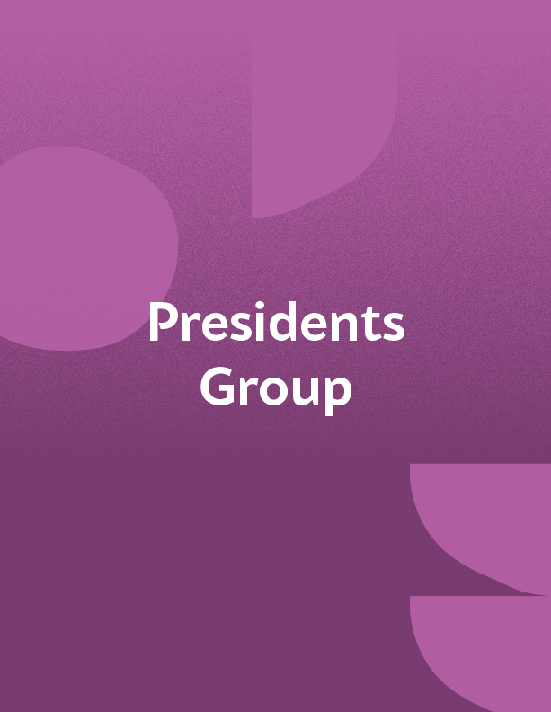 "Presidents Group" on purple background
